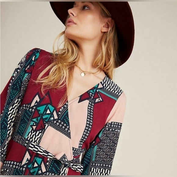 Anthropologie Multicolor Geometric Maxi Dress - Picture 2 of 12